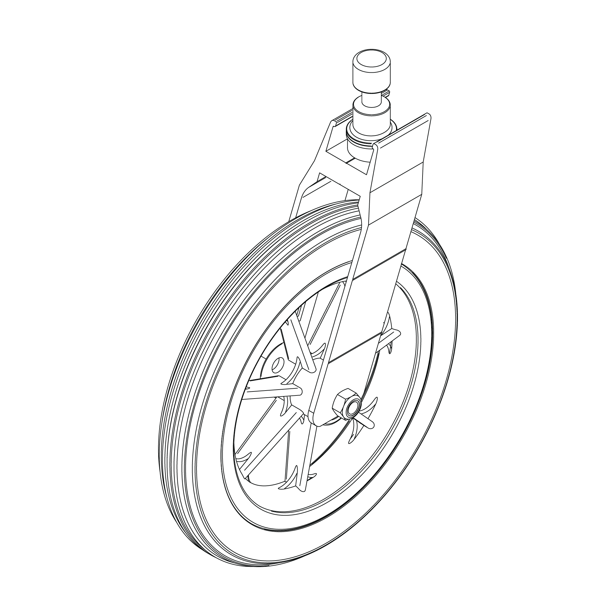 Caster wheel assembly 2.0