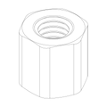 Nut M6 extended