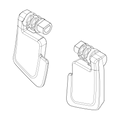 Foot support lever left+right
