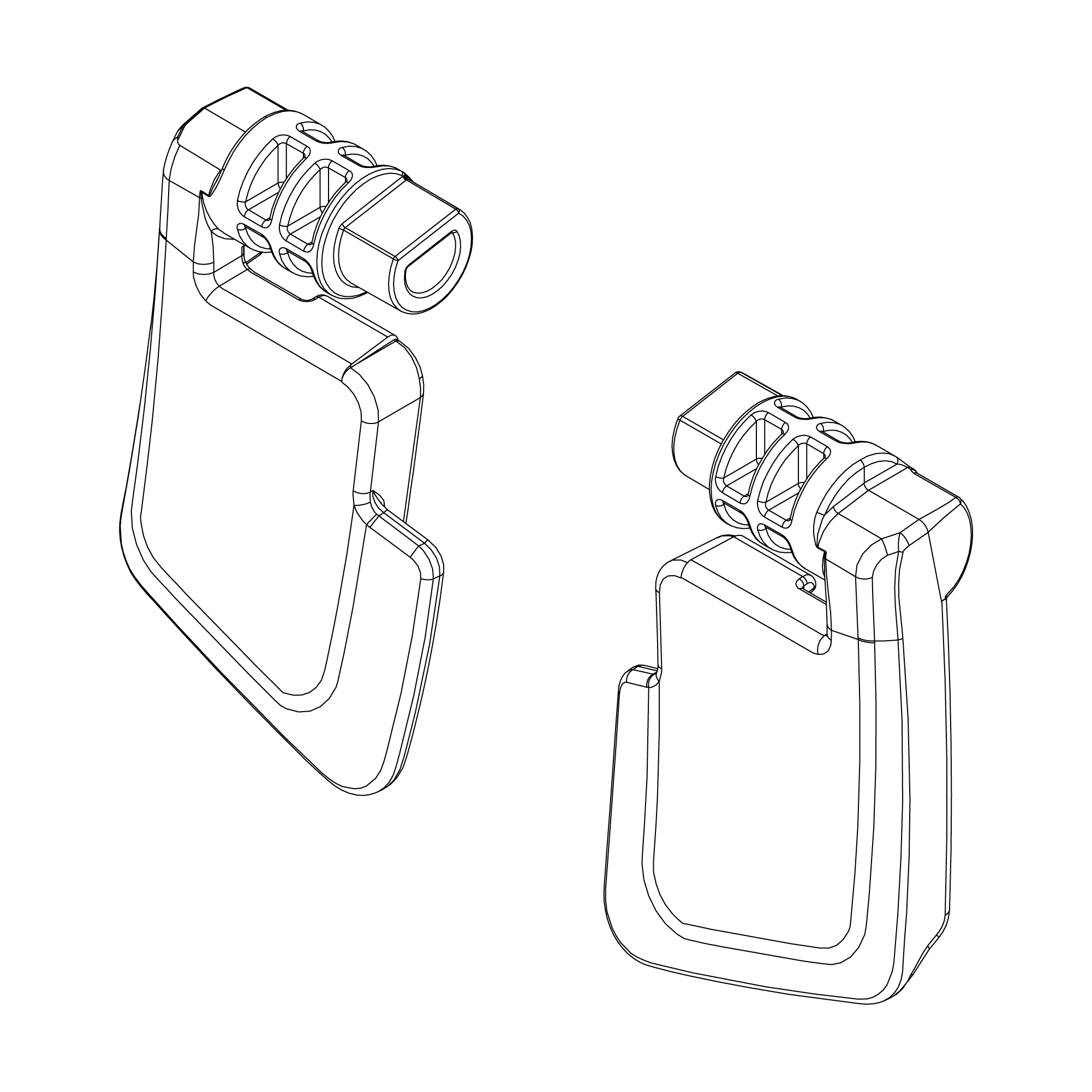 Foot support lever left+right