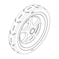 Rear wheel left