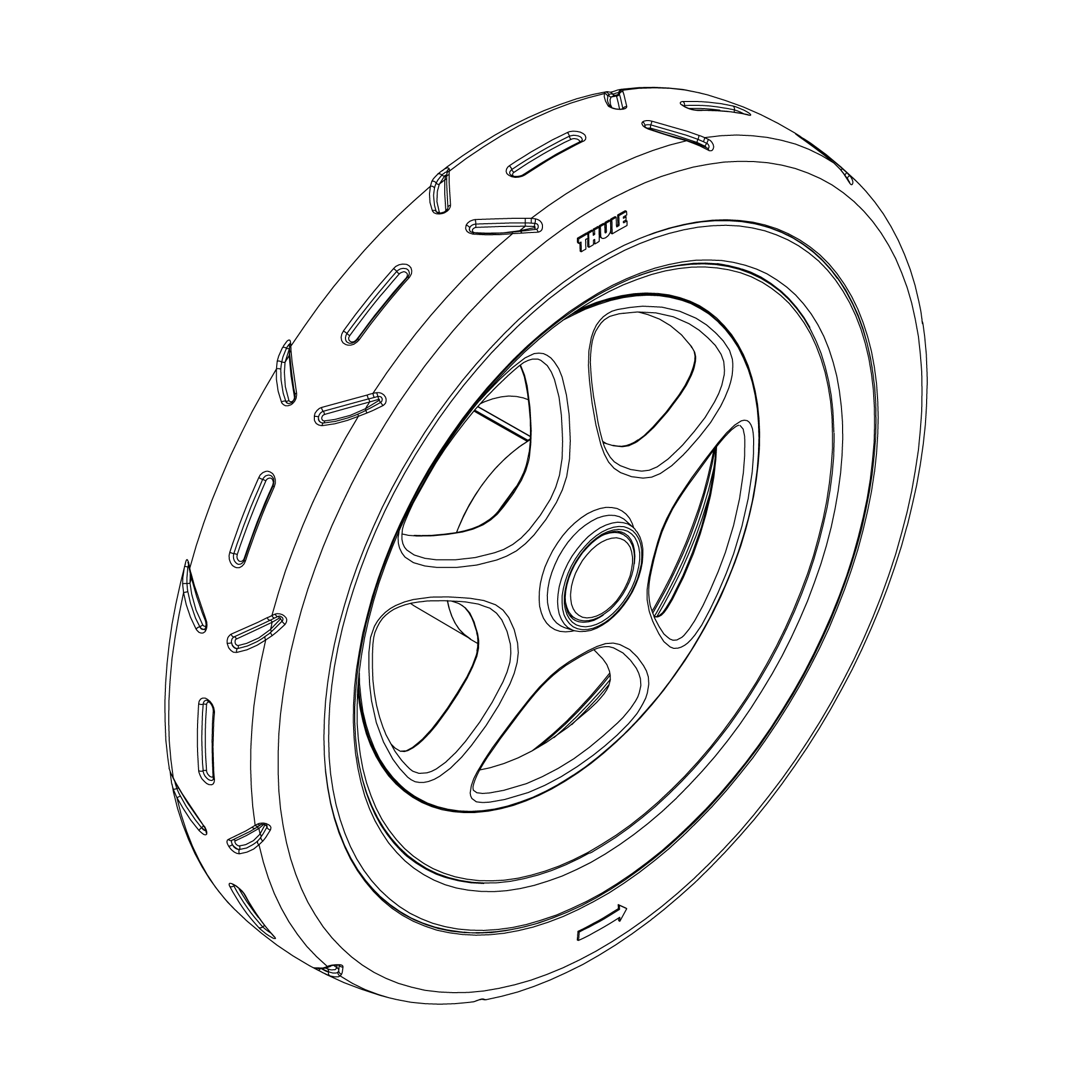Rear wheel left