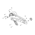 Upper bracket 17-X - left - gray
