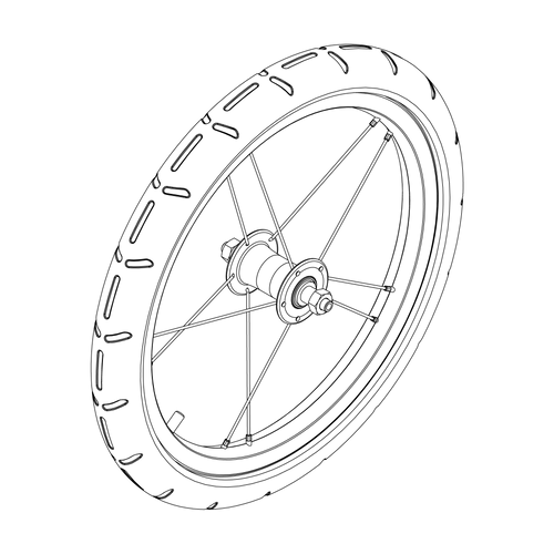 16" front wheel assembly 18-X