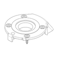 Bottom caster cap