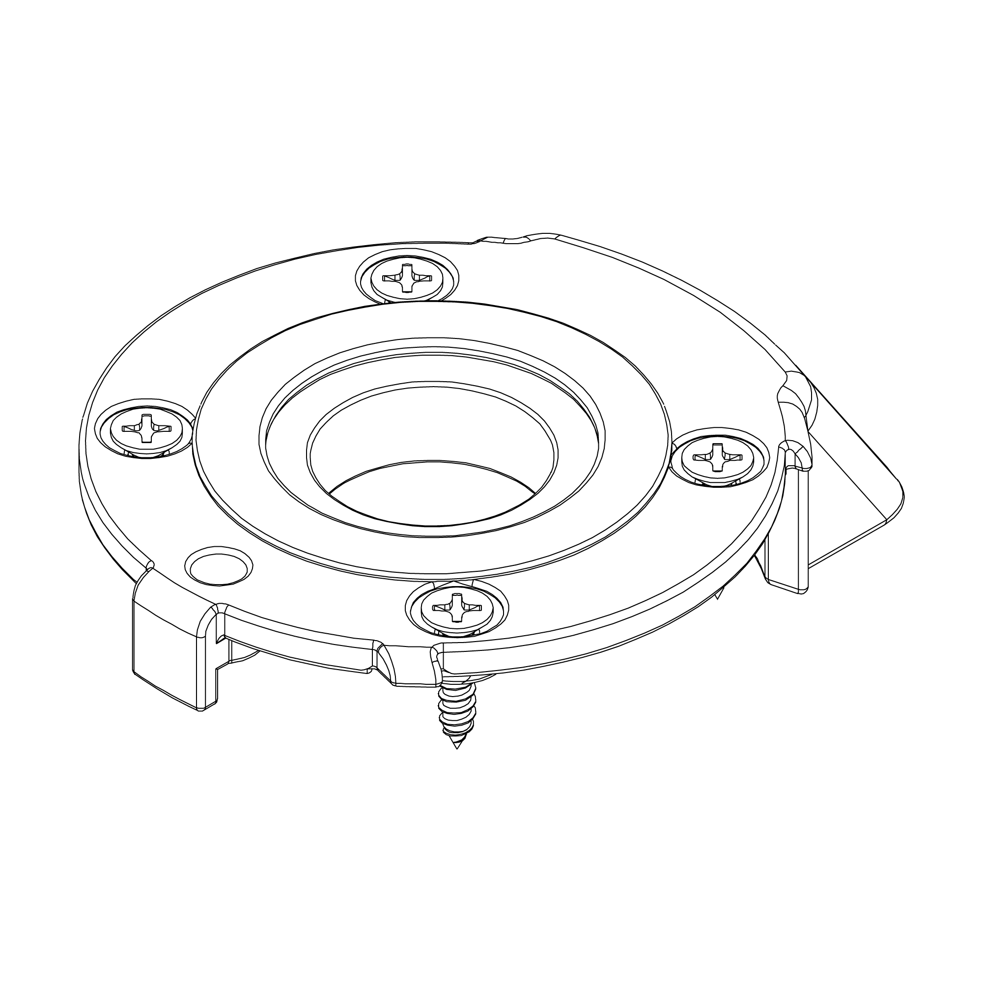 Bottom caster cap