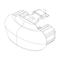 Oval end cap