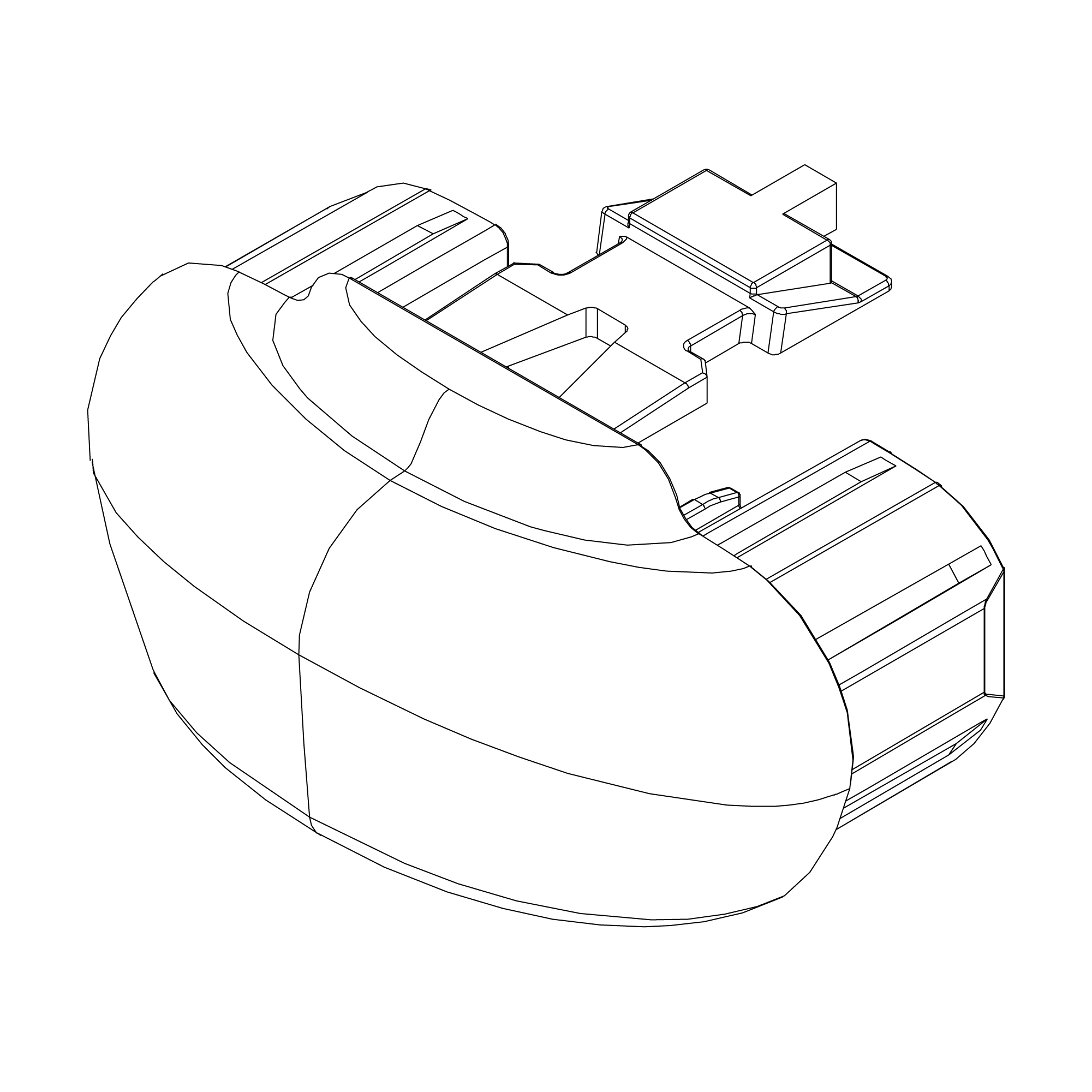 Oval end cap