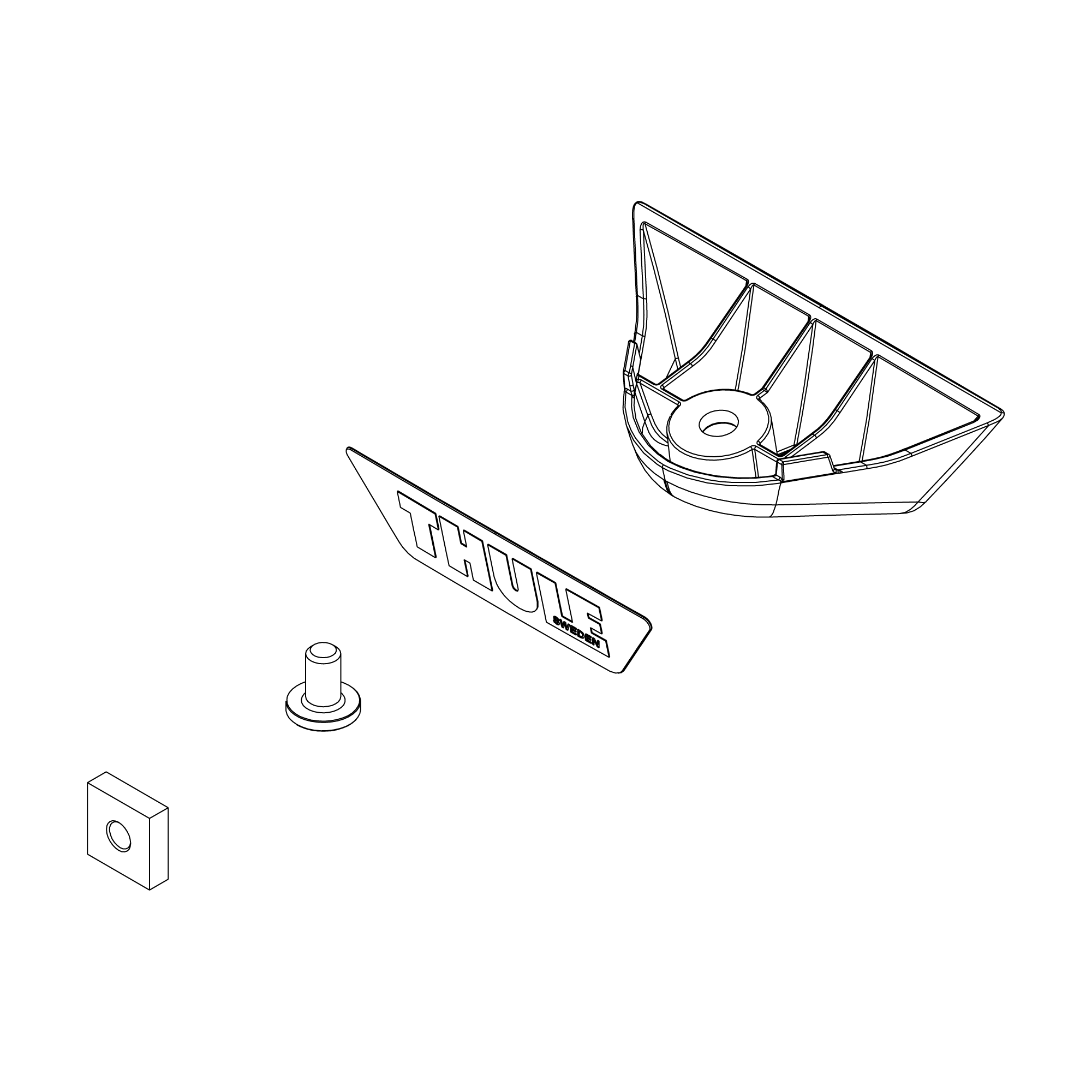 Back logo + M8 nut & screw