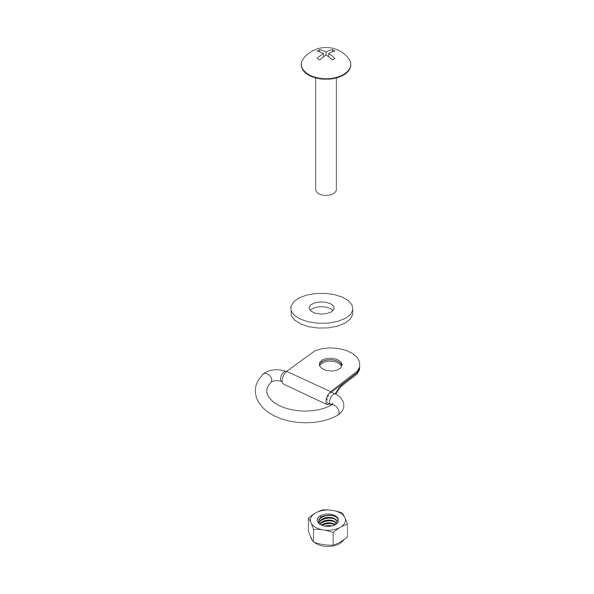 Hitch arm hardware kit