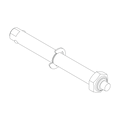 Push button clevis axle 50mm