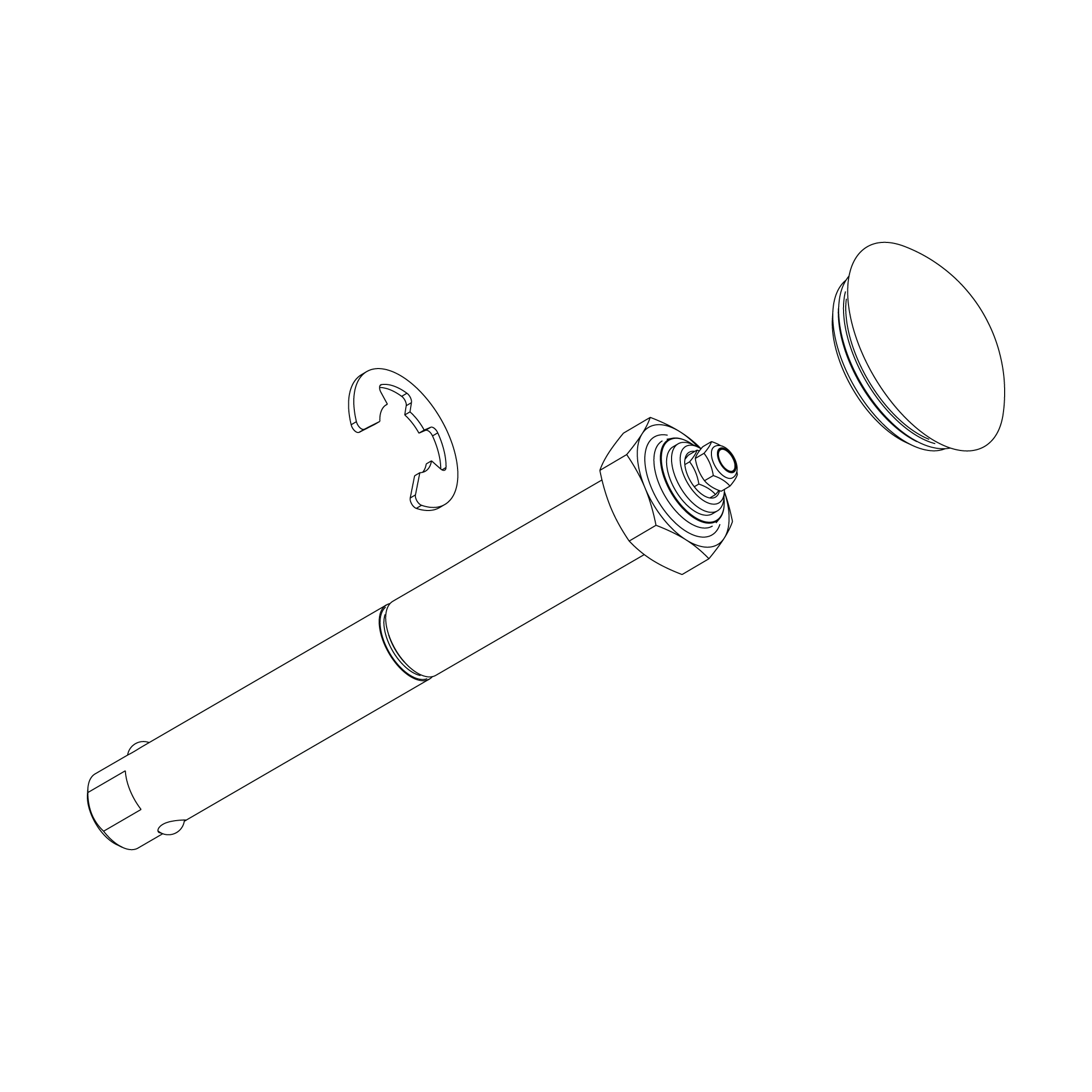 Clevis axle 40mm 14-X
