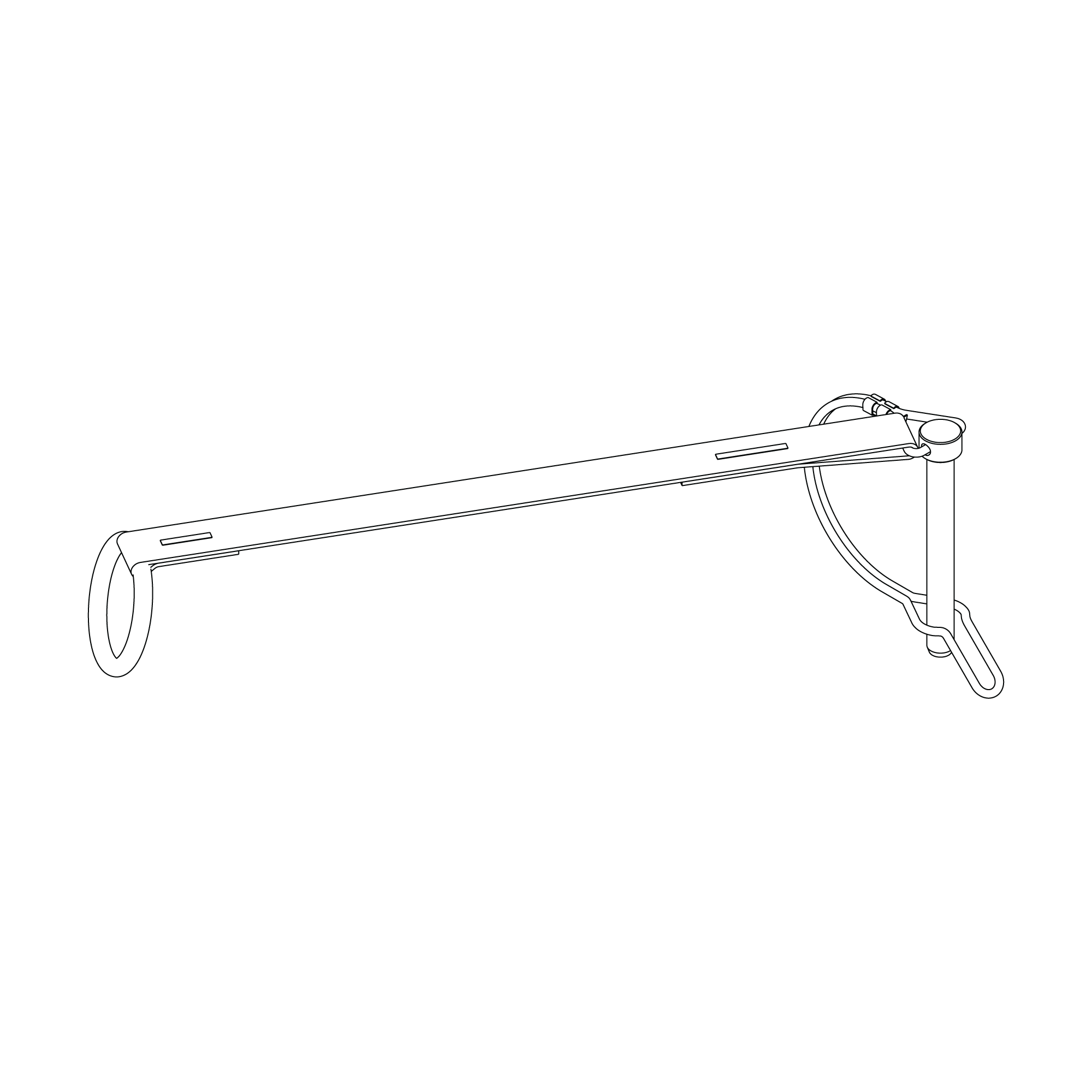 Strap - axle snap pin w/o-ring