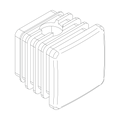 End cap 1" square